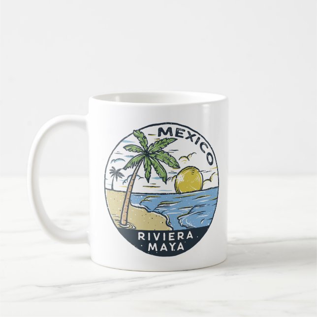 Riviera Maya Mexico Vintage Kaffemugg (Vänster)