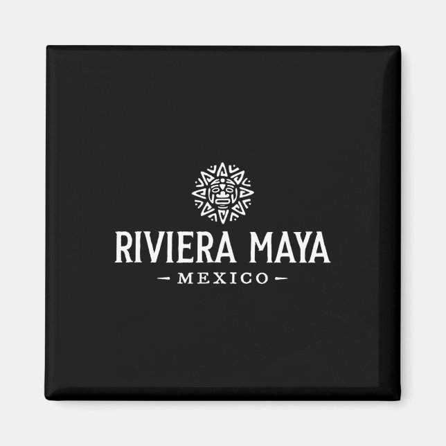 Riviera Maya Mexiko Retro Solsemester Kast Souveni Magnet (Framsidan)