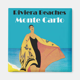 Riviera sätter på land ~ Monte - carlo Magnet