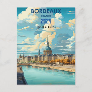 Riviere de la ButtBordeaux Frankrike Travel Postc Vykort