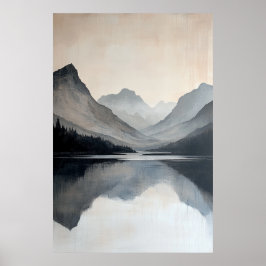 Rivière de montagne abstraite 🌊🏞️ poster