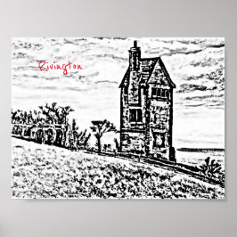 Rivington Pigeon Torn Leverhulmes Garden Horwich Poster