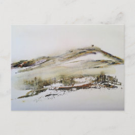 Rivington pike Horwich Watercolor Vykort