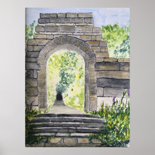 Rivington Terraced Gardens Archway Poster (Framsidan)