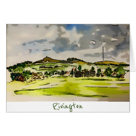 Rivington Winter Backe liggande Hälsningskort