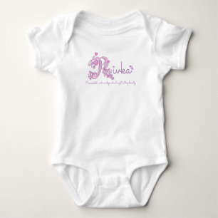 Rivka tjejer namn betyder brev R monogramskjorta T Shirt