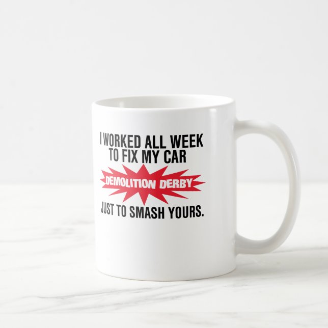 RivningDerby dundersuccé din bil Kaffemugg (Höger)