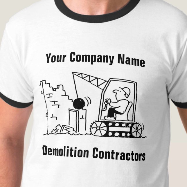 Rivningsentreprenadtjänster Cartoon T-shirt (Skapare uppladdad)