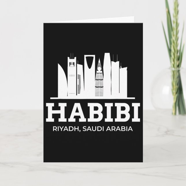 Riyadh Habibi kärlek Saudiarabien semester souveni Kort (Framsida)