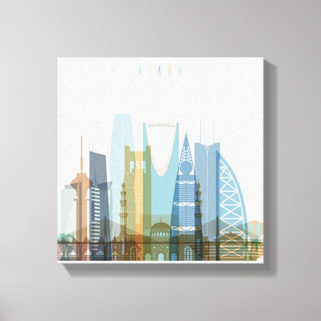 Riyadh, Saudiarabien | City Skyline Canvastryck (Framsida)