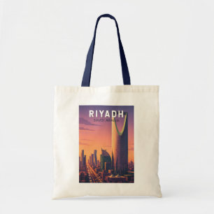 Riyadh Saudiarabien Illustration Resa Konst Retro Tygkasse