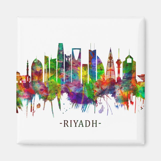 Riyadh Saudiarabien Skyline Magnet (Framsidan)