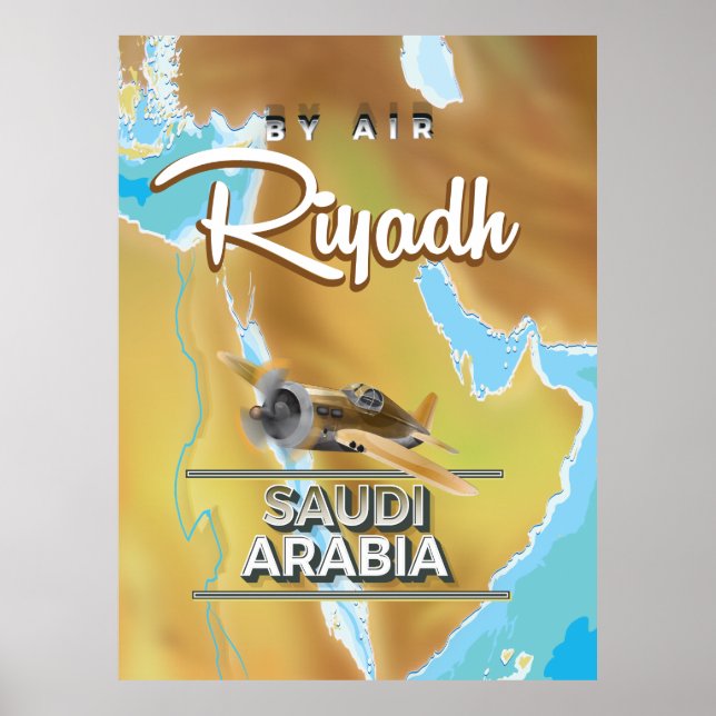 Riyadh Saudiarabien vintage resauposter Poster (Framsidan)