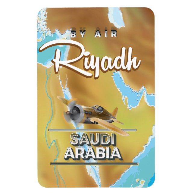 Riyadh Saudiarabien vintage reseaffisch Magnet (Vertikal)