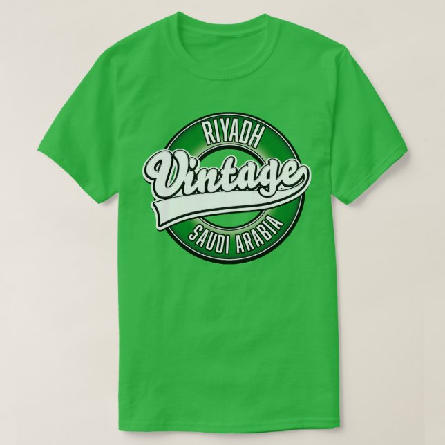Riyadh Saudiarabiens Vintage logotyp T Shirt (Design framsida)
