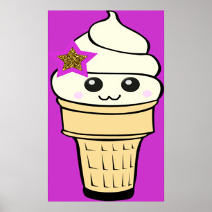 Riyah-Li Designer Kawaii Ice Cream Poster