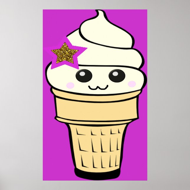 Riyah-Li Designer Kawaii Ice Cream Poster (Framsidan)