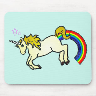 Riyah-Li planlägger den regnbågePooping unicorne Musmatta