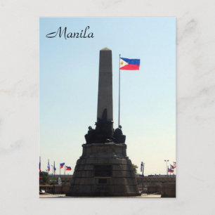 Rizal flagga monument vykort