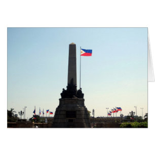 Rizal monument-pelare hälsningskort