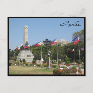 Rizal monumental flaggor vykort