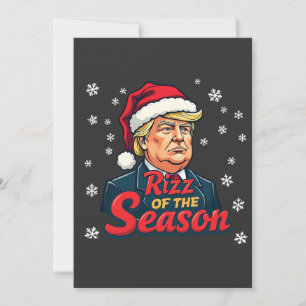 Rizz av säsongen rolig Trump jul Santa Inbjudningar