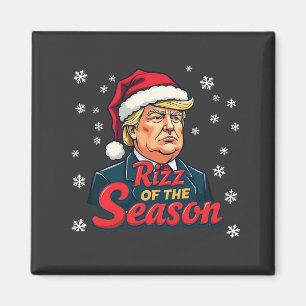 Rizz av säsongen rolig Trump jul Santa Magnet