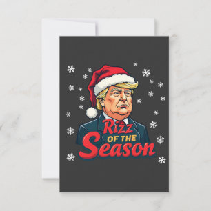 Rizz av säsongen rolig Trump jul Santa  Tack Kort