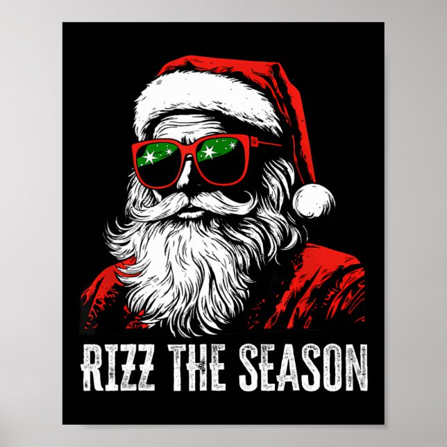 Rizz, den berömda Coolan Bruh Jultomten Merry Poster (Framsidan)