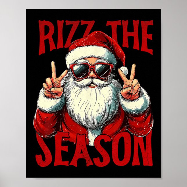 Rizz, den berömda Coolan Bruh Jultomten Merry Poster (Framsidan)