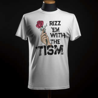 Rizz em med tismretro Flower atristic T Shirt