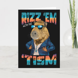 Rizz Em With The Tism Meme Autism Kapibarer Kort