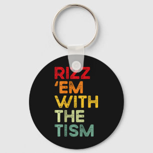 Rizz em With The Tism Roligt Autism Medvetenhet (p Nyckelring