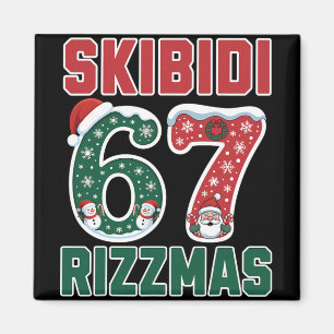 Rizz jul 67 Rolig Xmas Gen Alpha Skibidi Riz Magnet