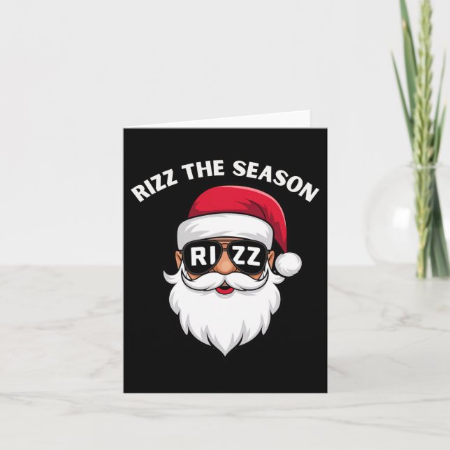 Rizz julen Tomte Rizzmas Riz Rolig jultröja Kort (Framsida)