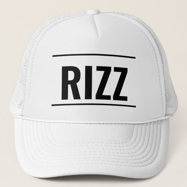 RIZZ läderlapp mössa — Minimal logotyp keps (Framsida)