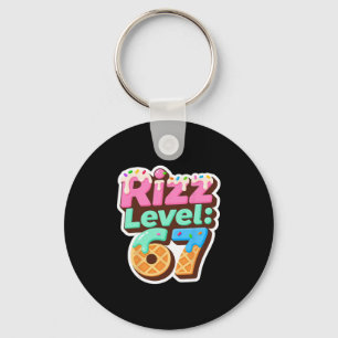Rizz Level 67 Meme Tröja Glass Drip Meme Six S Nyckelring