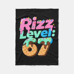 Rizz nivå 67 Meme Tröja Glass Drip Meme Six S Fleecefilt