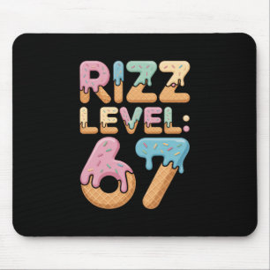 Rizz-nivå 67 Meme-tröja Glassdropp Meme Six S Musmatta