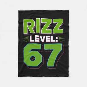 Rizz Nivå 67 Meme Tröja Ungdomstrend Sex Sju 6 7 Fleecefilt
