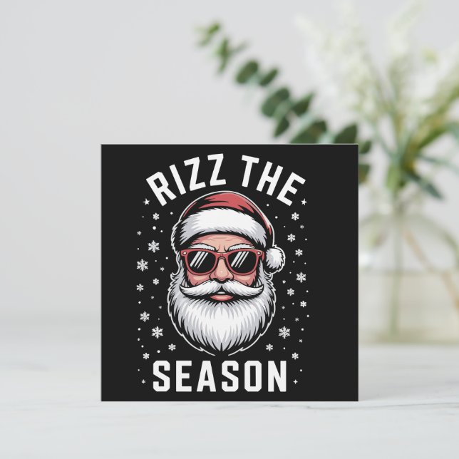 Rizz säsongen dum jul rolig tomte  julkort (Stående Fram)