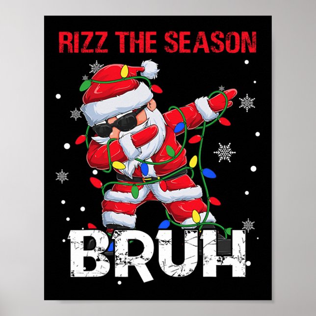 Rizz Season Bruh jul Rizzmas Jultomten Poster (Framsidan)