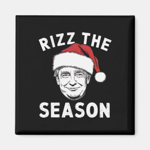 Rizz Season Funny Trump jultomten Magnet