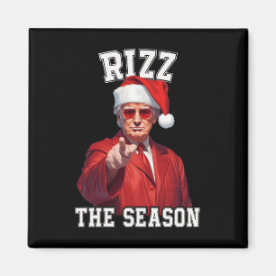 Rizz Season Funny Trump jultomten Pajama Magnet