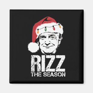 Rizz Season Funny Trump jultomten Pajama Magnet