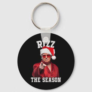 Rizz Season Funny Trump jultomten Pajama Nyckelring