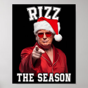 Rizz Season Funny Trump jultomten Pajama Poster
