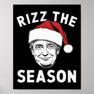 Rizz Season Funny Trump jultomten Poster