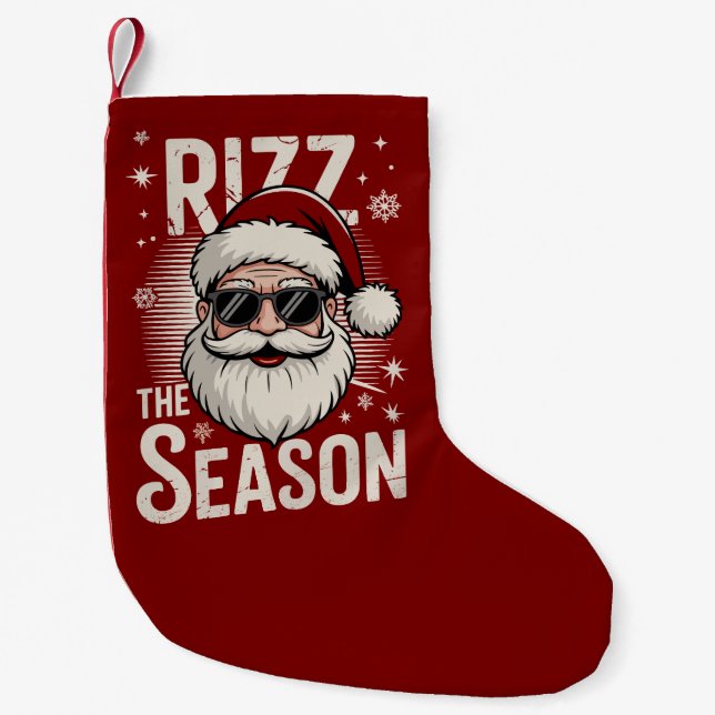 Rizz Season Jultomten Rizzmas Funny Julafton Liten Julstrumpa (Framsidan)