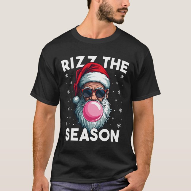 Rizz Season-nuny jul Rizzmas-Coolan Santa T Shirt (Framsida)